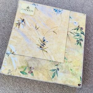 Cypress Home paper napkins 20 Olive Grove Printed 13inx13in Food Safe NWT